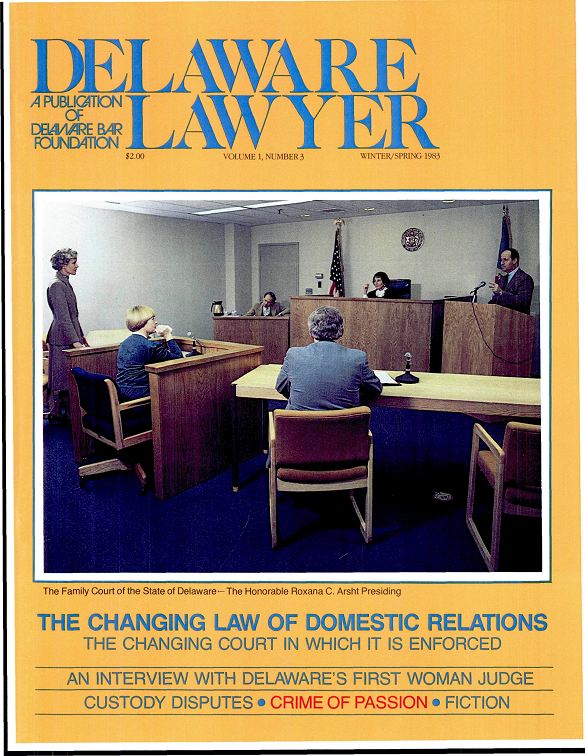 Winter-Spring 1983 No. 3: The Changing Law of Domestic Relations - Winter-Spring 1983