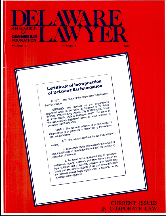 1990 Volume 8 No. 2: Current Issues in Corporate Law - 1990