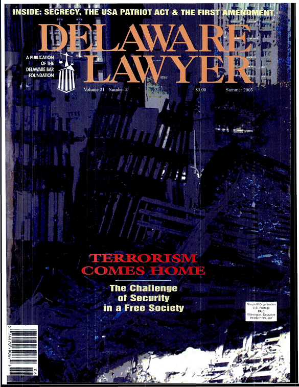 Summer No. 2: Terrorism Comes Home: The Challenge of Security on a Free Society – Summer 2003